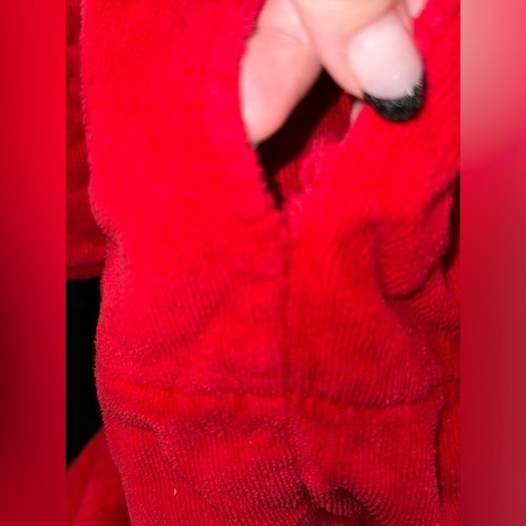 VTG Victoria's Secret Plush Robe Terry Cloth Robe Women Size M/L Red - Picture 5 of 9